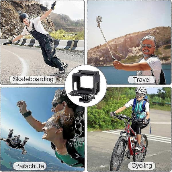 Tilbehørsramme til GoPro Hero7 Hero6 Hero5 med objektivdæksel[TT]
