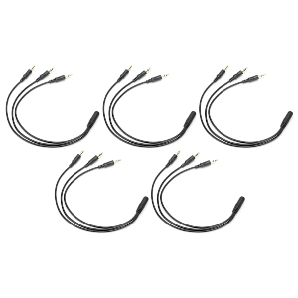 5 st 3,5 mm En Hona till Tre Hane Adapterkabel Linje Tråd Tillbehör Plug and Use