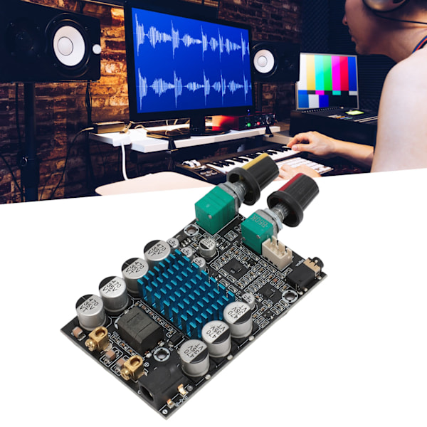Subwoofer Förstärkarkort Mono 100W Högeffekts Digital Förstärkarmodul för DIY Högtalare Svart 12‑24V