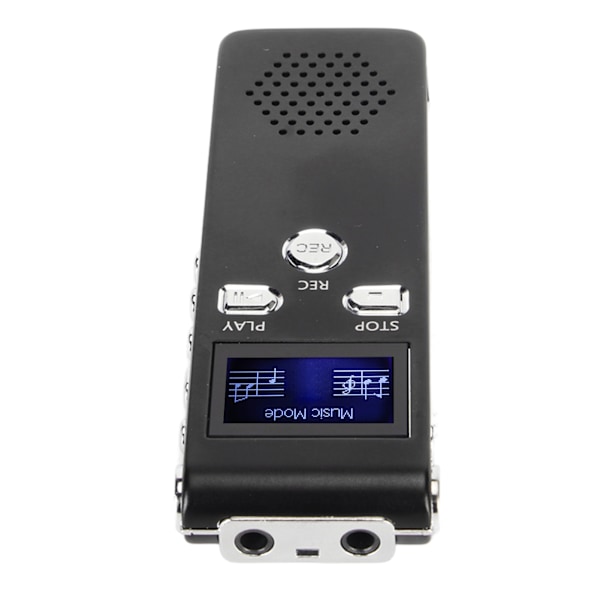 Digital röstinspelare HD Brusreducering Inbyggd Dubbel Mikrofon Portabel Inspelningsenhet MP3-spelare för Föreläsning 8G