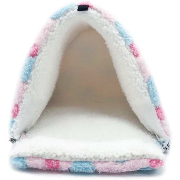 Sovende gnaverplys lille hus hamster hængekøje legetøjsseng hytte til marsvin kanin chinchilla ilder, pink S