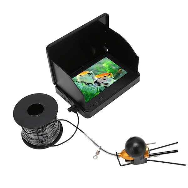 5-tums Fish Finder IPS HD 2000cd Mörkerseende IP68 Vattentät Fiskekamera Monitor för Undervattensbruk 100‑240V