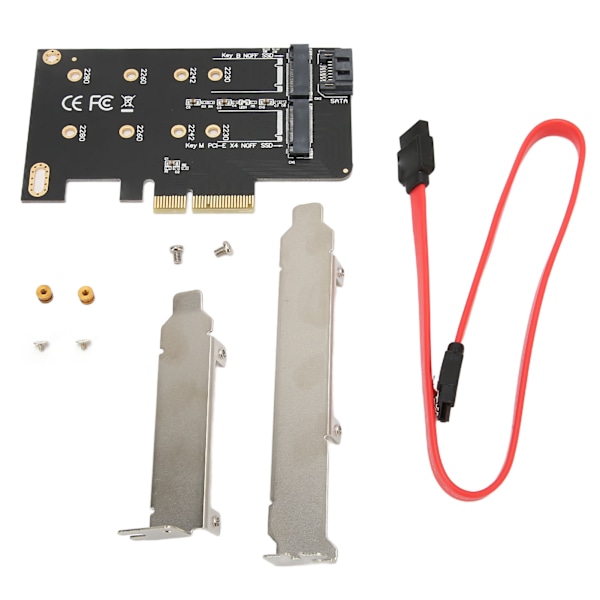 M.2 till PCIe Adapterkort NGFF M.2 till PCIE X4 6Gbps Höghastighets SSD Adapterkort för Stationär Dator Laptop