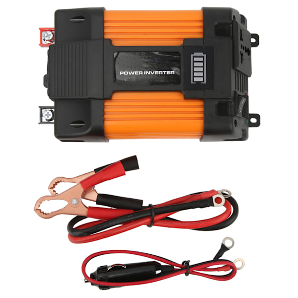 Fordon Strömriktare ABS med LED-Display Dubbla USB-Portar Modifierad Sinusvågsomvandlare för Bilar Husbilar DC12V till AC220V