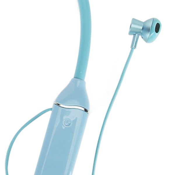 Bluetooth Nackband Hörlurar LED Strömdisplay Minneskort Uppspelning Magnetiska Hörlurar Headset med RGB Bakgrundsbelysning Blå