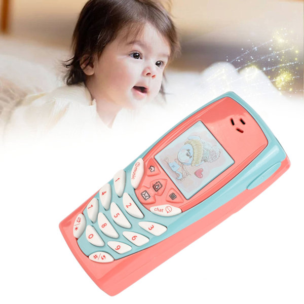 Baby leksakstelefon Intressant simulering musik leksak mobiltelefon för pojkar flickor födelsedagspresenter