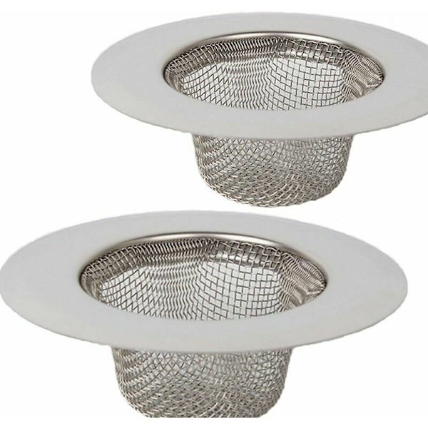 2-delt si i rustfrit stål, mini vaskesi, afløbsfilter i rustfrit stål, filterskærm, filter til bruser, badekar eller