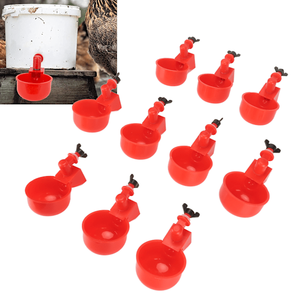 Chicken Waterer Cups Automatic Filling Waterer Chicken Water Feeder Kit Poultry Drinking Bowl for Ducks Geese Turkeys