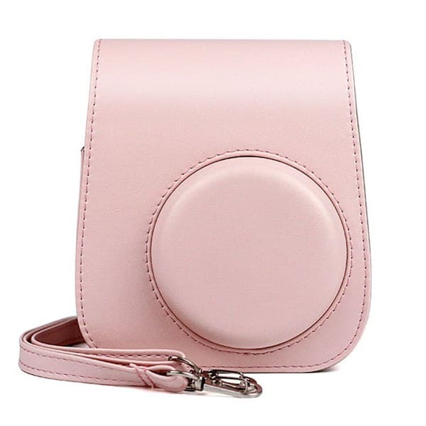 PU Leather Camera Case for Instax Mini 11, Pink, Portable Protective Cover Pink Pink