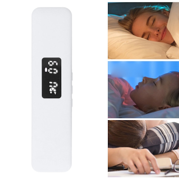Kudde Högtalare Benledning Trådlös Bluetooth 5.3 Stereo Bas Sömnhjälp Ljud Högtalare med Digital Display Timerfunktion för Vuxna Vit
