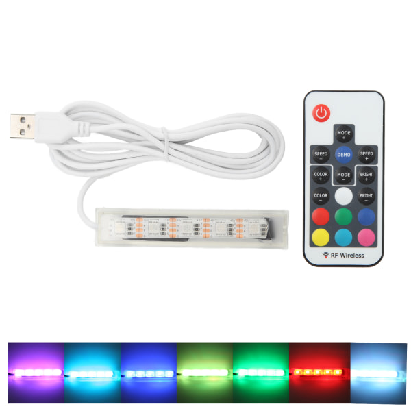 Mikroakvaariovalo USB virralla toimiva kaukosäädin Värikäs akvaario-LED-lamppu LandscapeWhite Wire -langalle