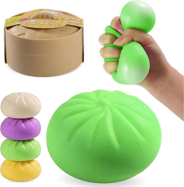 Squishy Dumpling Sensoriska Leksaker Mysterium Dumpling Squishy Stressavlastning Fidget Påskpresenter för Barn & Vuxna Ångestlindring Kläm Purple