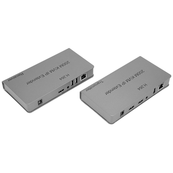 HD Multimedia Interface IP Extender 200m Full HD 1080P IR Kontroll Loop Out KVM Nätverks Extender 100‑240VEU Kontakt