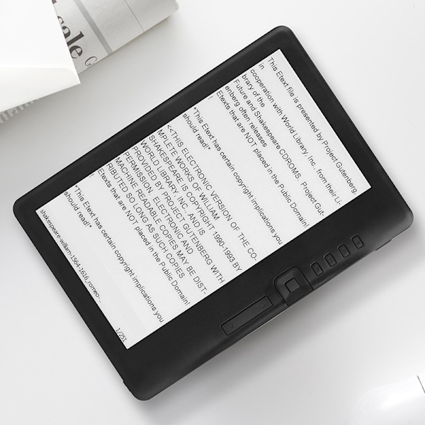 E-bokläsare med 7\" Färgskärm, 512MB + 4GB, Perfekt för Studier och Presenter, Elegant Design i Svart