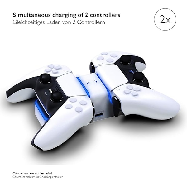PS5 Controller Laddstation [LED Status Indikator] - PS5 Controller Tillbehör - Playstation 5 Laddstation - PS5 Laddstation Controller - PS5 Dockning