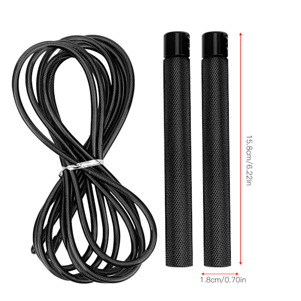 Aluminium Alloy Student Woman Steel Wire Jumprope Fitness Sport Equipment Competition Usageblack