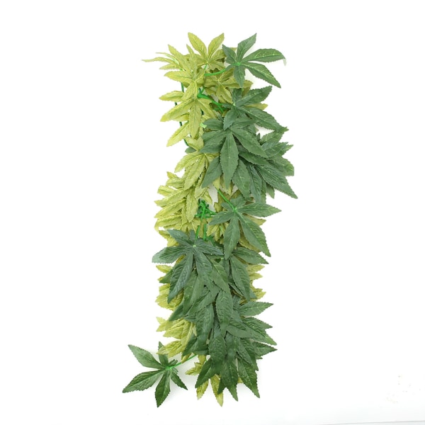 Grøn kunstig plante Falske blade Akvarium akvarium Krybdyr Terrarium Ornamenter Dekor 50cm