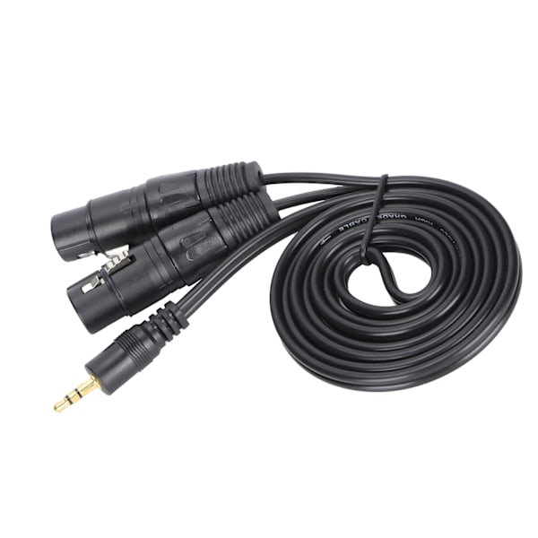 3,5 mm kontakt till dubbel XLR hona mikrofonkabel Anslut kondensatormikrofon ljudkabel