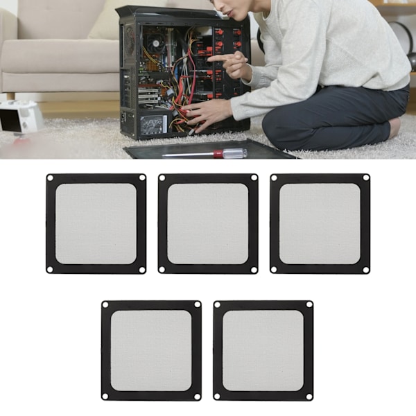5 st PC Chassi Kylning Damfilter Professionell Dammtät Mjuk Magnet Nylonram Skyddande Chassi Dammskydd för PC Chassi