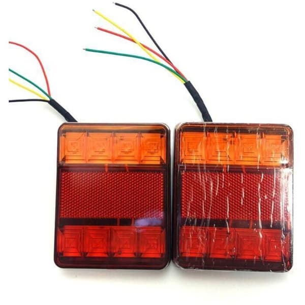Tilhengerlys og reflekser, 2 stk 12V LED-baklys, multifunksjonelle baklys for traktor, lastebil og tilhenger