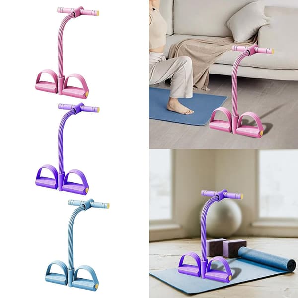 Multifunktionelt Spændebånd | Elastisk Yoga Pedal Puller | Trækreducerer | Sit Up Træningsudstyr | Unisex Træning | Modstandsreb Blå Blue onesize