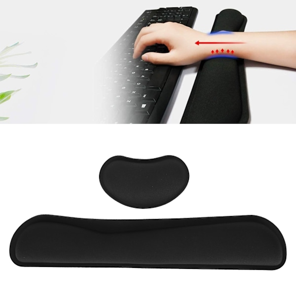 Handledsstöd Memory Foam Ergonomiskt Halkfritt Mus Tangentbord Kudde Stöd Set