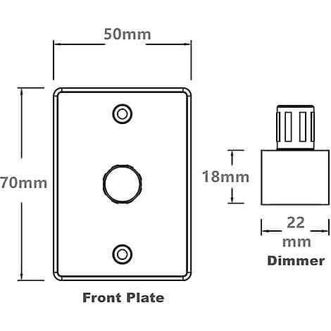 LED lysdæmperkontakt 12V DC PWM lysdæmper justerbar controller til autocamper båd trailer varevogn, til dæmpbare LED-lys, halogen, glødelamper,