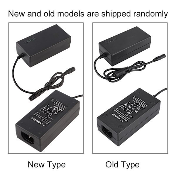 12-24V Justerbar Spænding 96W 7-trins Strømadapter 100-240V EU