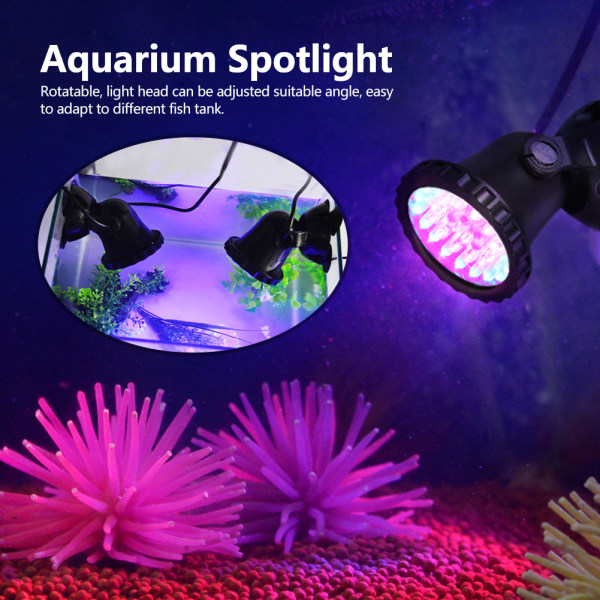 100-240V Akvarium LED Vandtæt Belysning RGB Dykbar Spotlight Fish Tank Have Dam (#10)