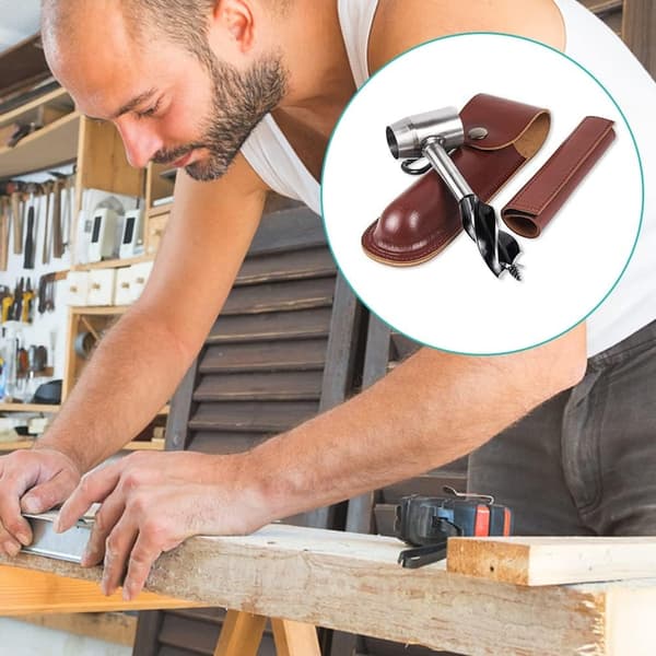Drill Bits Hand Drill Wrench Survival Tool for Settlers Wood Drill Peg Hole Maker Multi-tool for Bushcraft Camping-FM-