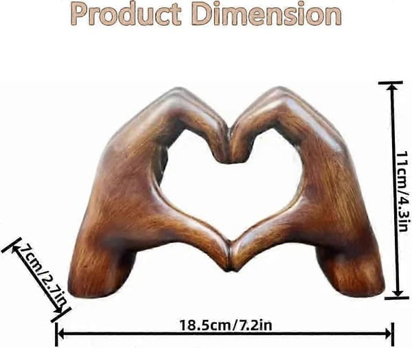 Kärleksgest Hjärtformade Händer Träskulptur Harts Heminredning[TT] 1pc