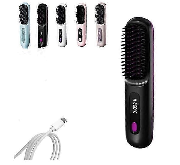 Go Brush Pro Bärbar Plattborste, Hårplattång Pink