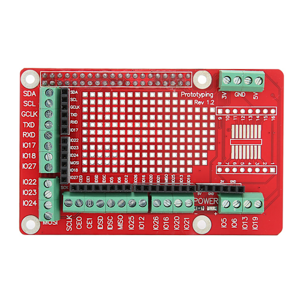 Multifunktionell expansionskortmodul för Raspberry Pi 4:e generationens prototyp