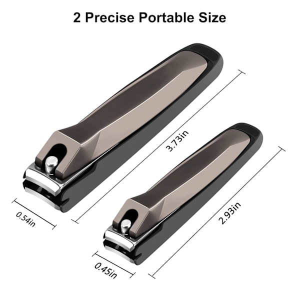 Professionella Manikyr Nagelknipsare, 2-pack Set Med Uppsamlare, Anti-Stänk, För Män, Kvinnor Och Seniorer, Mantis Design, Portabelt Fodral, Hög Kvalitet