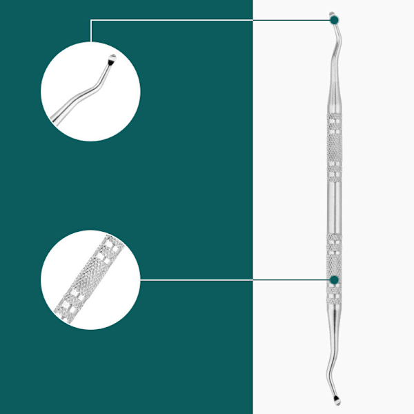 Set med fil och lyftare för inåtväxande naglar, professionella pedikyrverktyg med ergonomisk design i kirurgiskt rostfritt stål för enkel och säker behandling av tånaglar
