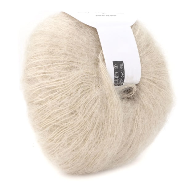 Populær blød mohair pashm strikket angora lang uldgarn varm (beige)