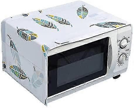 Microwave/Multifunction Oven Dust Cover Grease Cover With Pocket Kitchen Cover (Feather Pattern) [db]