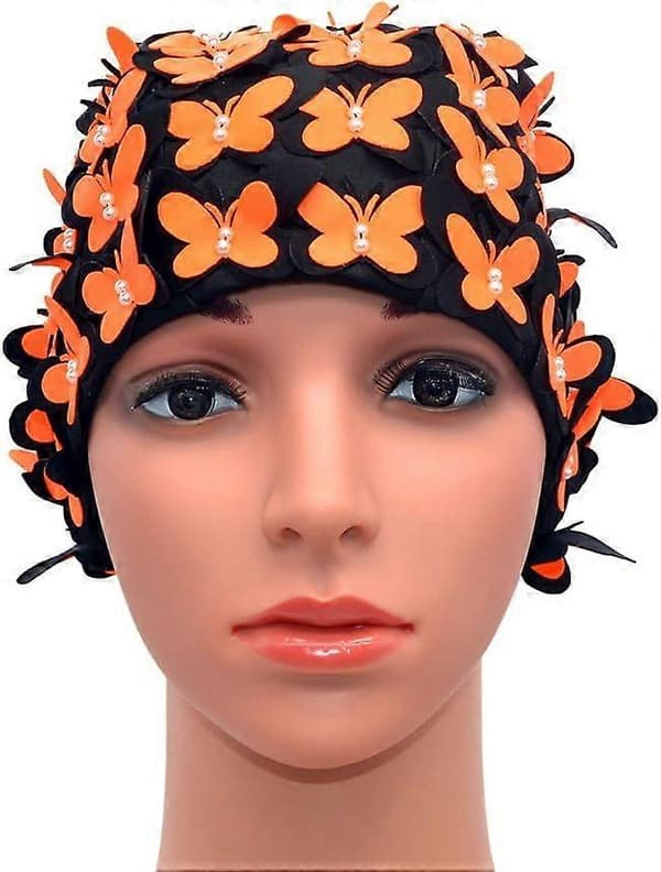 Badehætte Syet perlebadehætte Retro anti-støj badehætte (orange)