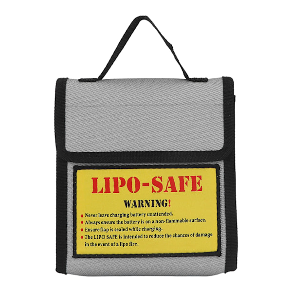 Lipo Batterisäkerhetsväska Grå Brandsäker Explosionssäker Batteriskyddspåse för Hemmet