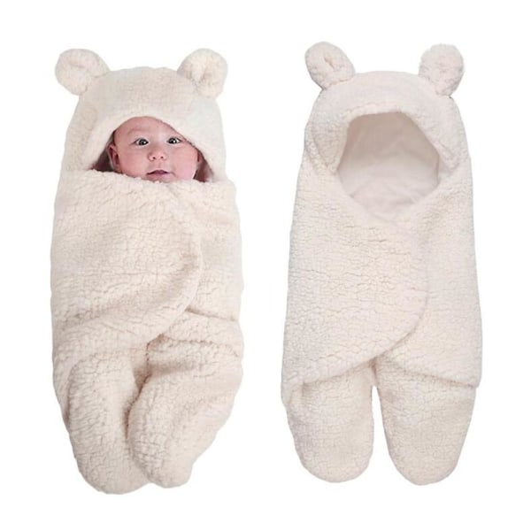Mångsidig Baby Filt, Ultra Varm Sherpa Fleece för Vintermys, Design med Delade Ben för Aktiva Bebisar, Justerbara Kardborreband,