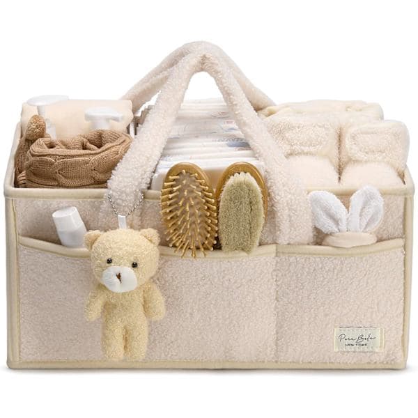 Diaper Organizer for Babies, Newborn Gift, Car Organizer, Off-White
