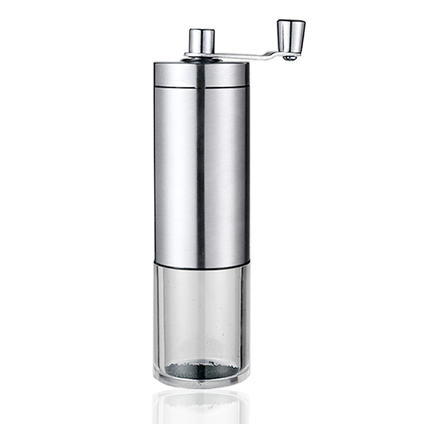 Manuell kaffekvern — Håndkaffekvern med justerbar dragetann, konisk grating i rustfritt stål, uten strøm, manuell kaffekvern for drypp stainless steel