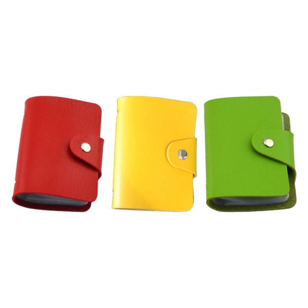 Luottokorttipidike, läpinäkyvä muovinen pieni luottokorttikotelon cover, unisex versio Red+ yellow,+green
