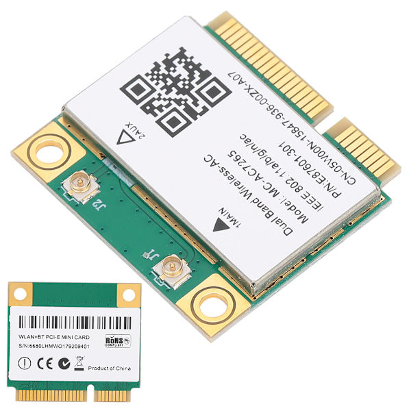 Nätverkskort Mini PCIE Gigabit DualBand för Bluetooth 4.2 Trådlöst Wifi MCAC7265