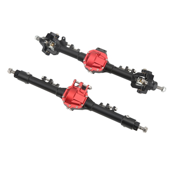 Metall RC Främre och Bakre Axelset Stor Styrning Integrerad RC Bilaxel för Axial SCX10 II 90046 90047 D90 D110 1/10 RC Crawler Bil Svart Röd