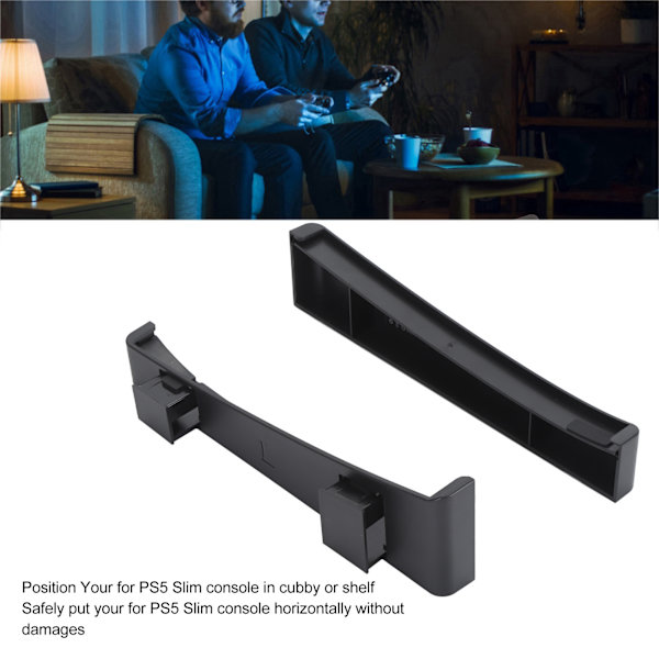 Horisontellt Ställ för PS5 Slim Konsol Värmeavledning Stabil Bas Ställ Tillbehör för PS5 Slim Disc Digital Editions Svart