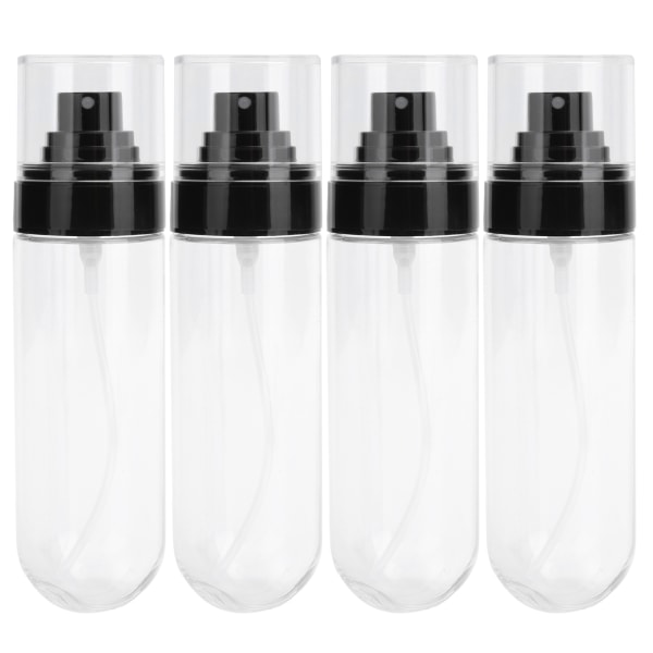 4 st sprayflaskor set Mini Bärbar plast Resor Tom påfyllningsbar behållare Dispenser 100ml