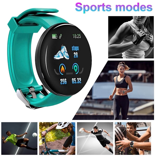 D18S Smartklocka Färgskärm Fitness Stegräknare Mode Sportklockor Vattentät Smartklocka