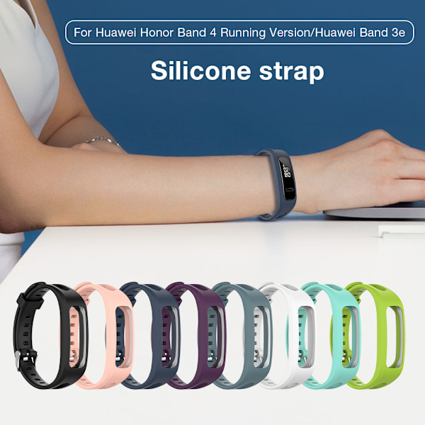 Silikon Armbandsrem för Huawei Honor Band 4 Running Version för Huawei Band 3e Band 4e Smart Watch Armbandsbyte
