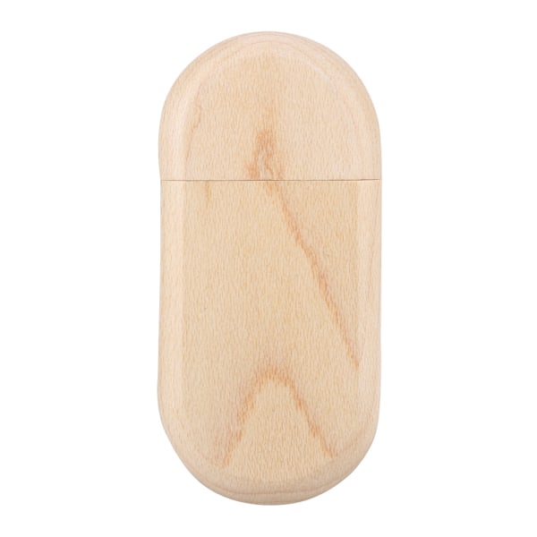 Oval Maple Wooden Shell USB 3.0 Flash Memory Drive Storage Stick Med Boks U Disk 64GB